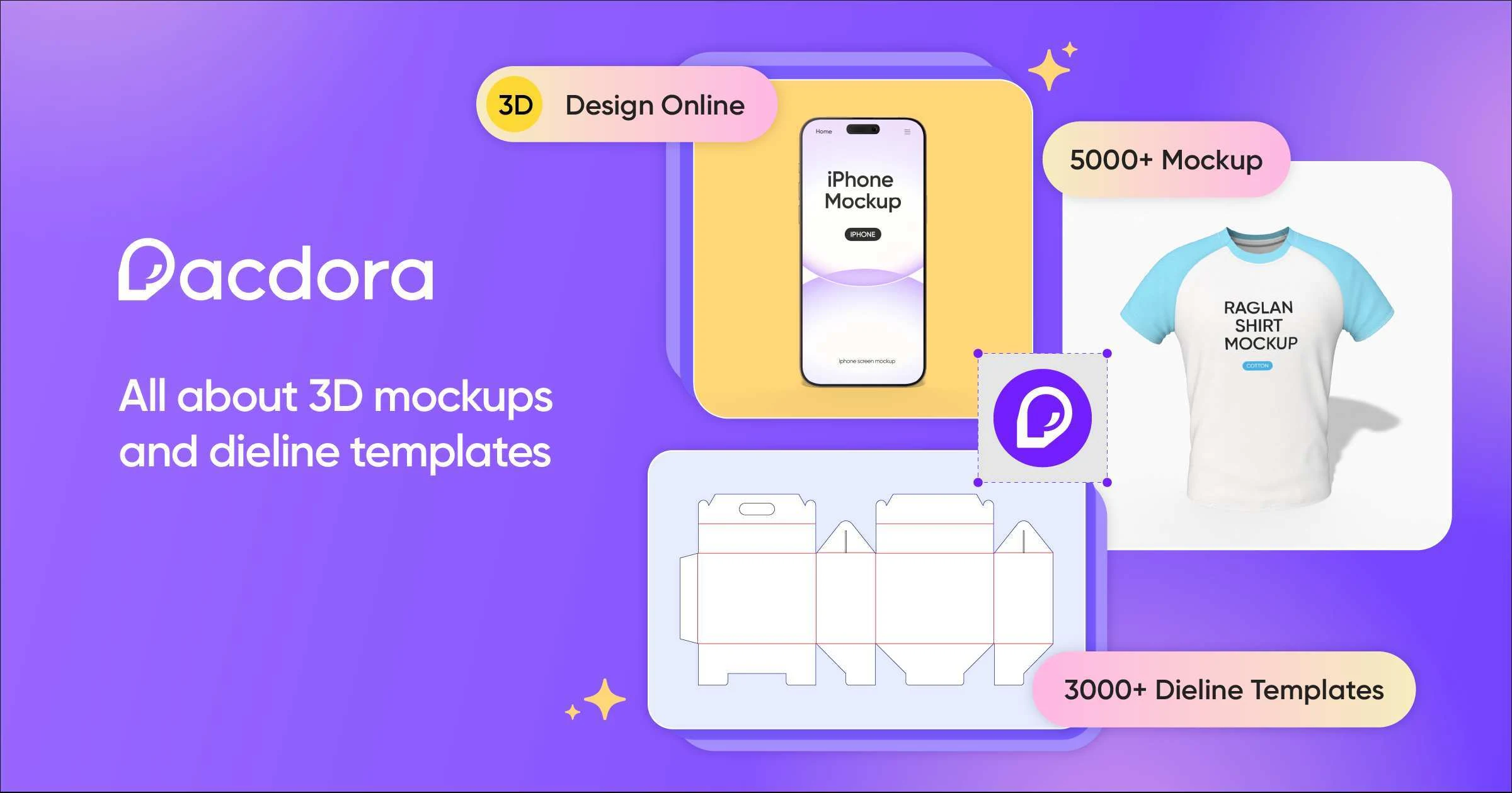 Pacdora - The Largest Mockup, Dieline & Design Template Platform